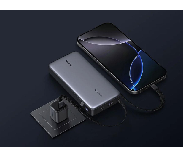 UGREEN Powerbank 25000mAh PB552 165W USB + USB-C wbudowany kabel - 1488867 - zdjęcie 3